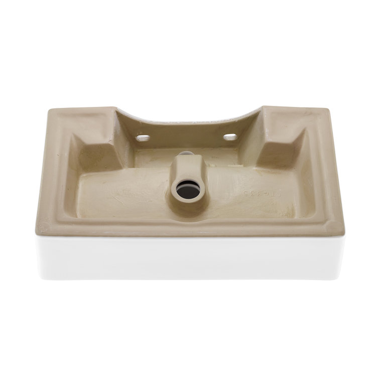 Claire 22" White Ceramic Wall-Mount Bathroom Sink