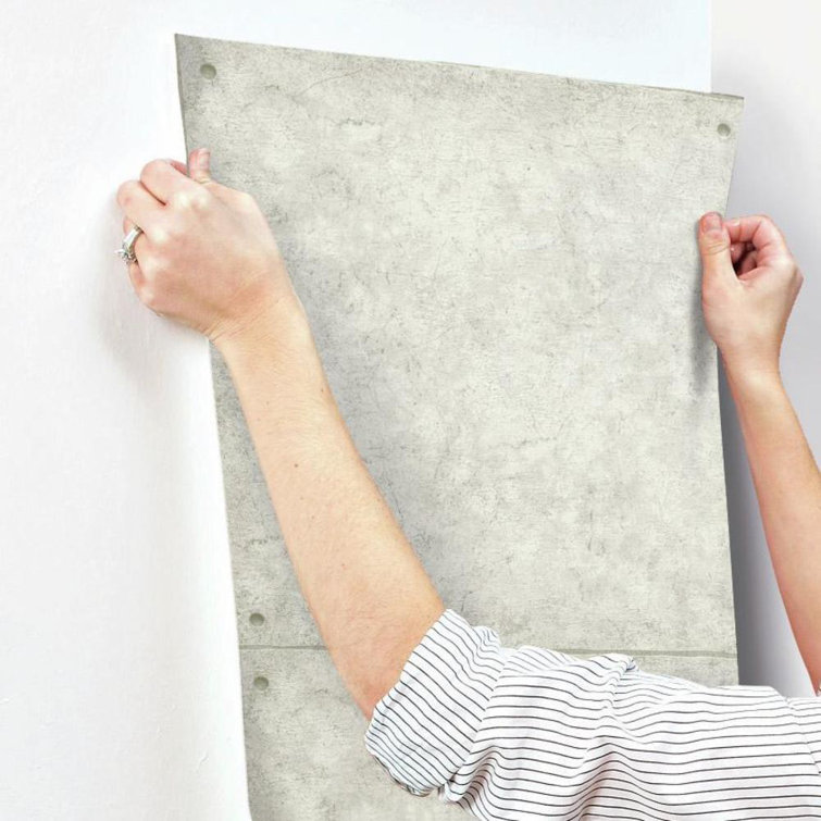 Gray Cement Peel and Stick Wallpaper Roll
