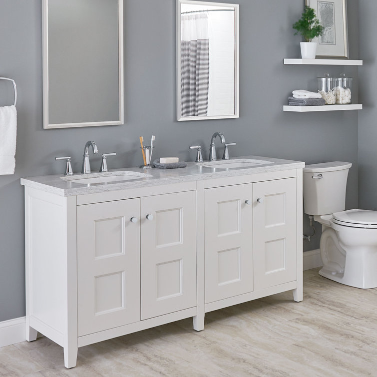 Edgemere White Vitreous China Rectangular Undermount Bathroom Sink
