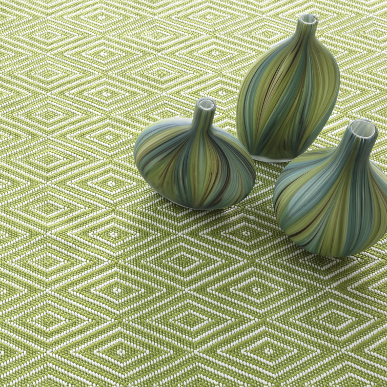 Sprout & White Diamond Handmade Flatwoven 6' x 9' Area Rug