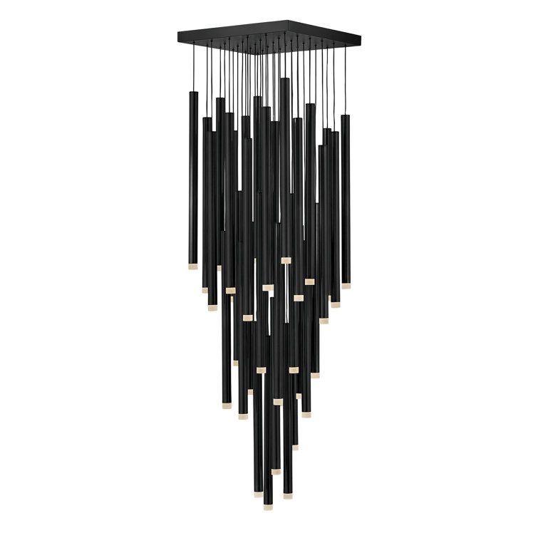 Harmony Sleek Black 36-Light LED Adjustable Pendant