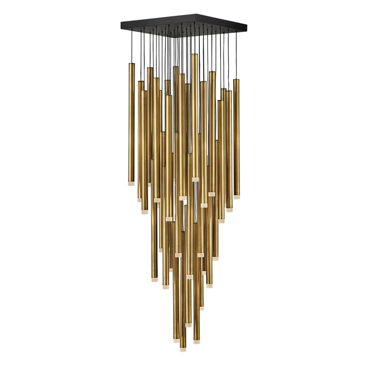 Harmony Heritage Brass 36-Light LED Adjustable Pendant