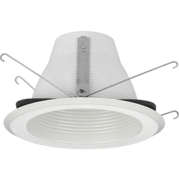 White Aluminum 5" Shallow Baffle Recessed Trim