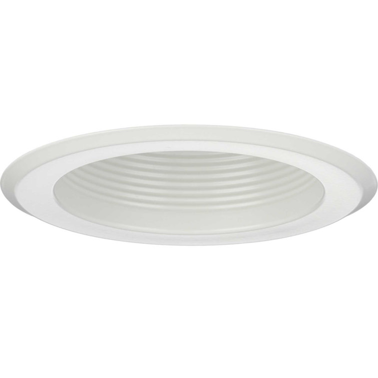 White Aluminum 5" Shallow Baffle Recessed Trim