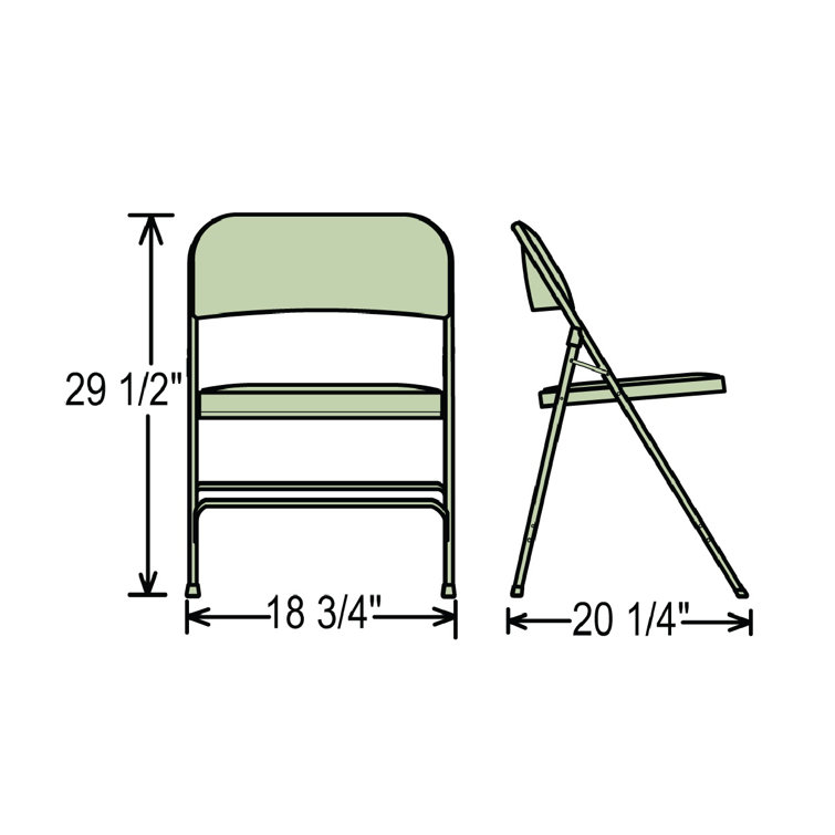Imperial Blue and Gray Fabric Padded Folding Chair Set