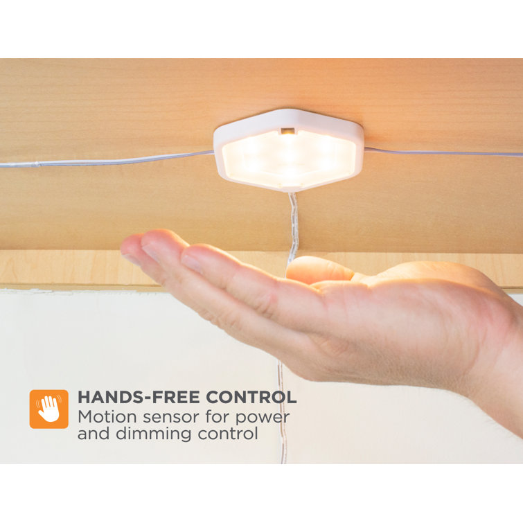 Warm White LED Under Cabinet Puck Light Kit, 5-Pack