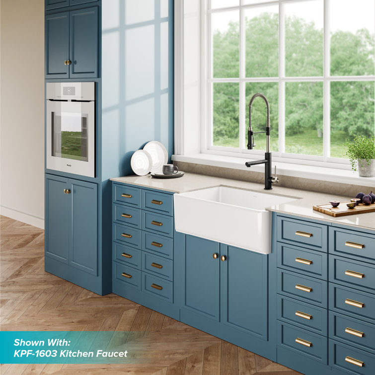 Matte White Fireclay Farmhouse Single Bowl Sink