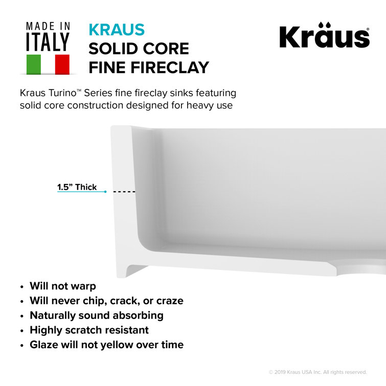 Matte White Fireclay Farmhouse Single Bowl Sink