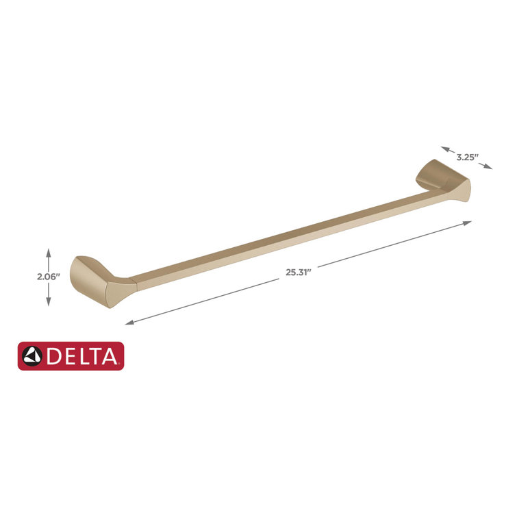 Champagne Bronze Modern Wall Mounted Towel Bar