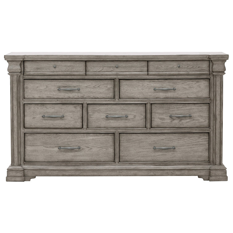 Heritage Taupe 10-Drawer Dresser with Felt Lined Drawers