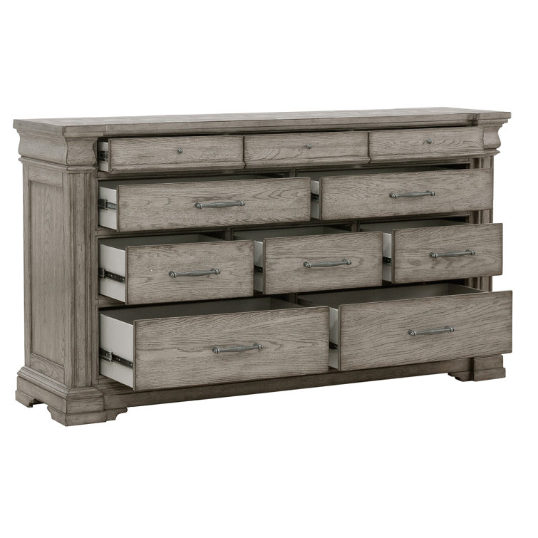 Heritage Taupe 10-Drawer Dresser with Felt Lined Drawers