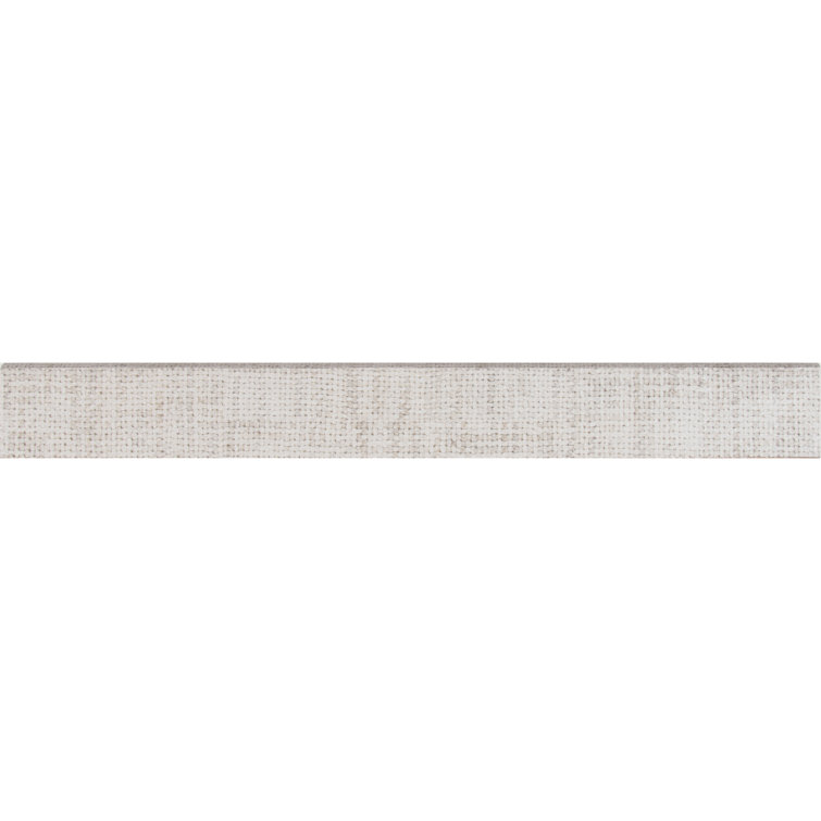 Ivory Matte Porcelain Bullnose Tile Trim, 24" x 3"