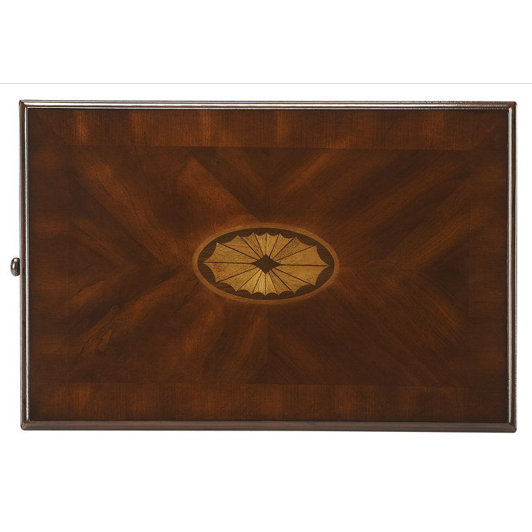 Plantation Cherry Rectangular Side Table with Storage Drawer