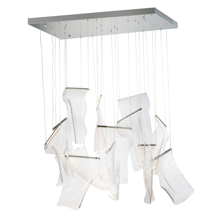 Rinkle Polished Chrome LED 13-Light Geometric Chandelier
