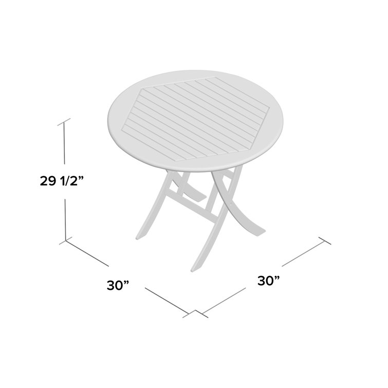 Suki 30'' Eucalyptus Hexa-Slatted Outdoor Bistro Table