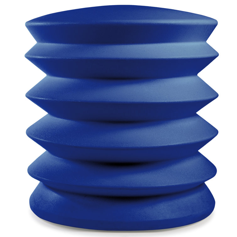 Blue Ergonomic Plastic Swivel Drum Stool