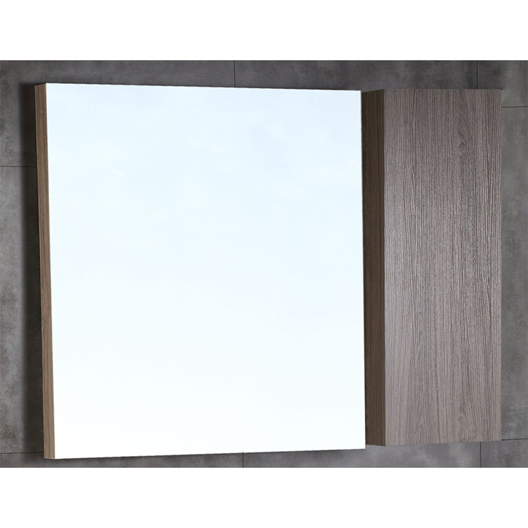 42'' Grey Brownish Oak Surface Medicine Cabinet with Mirror