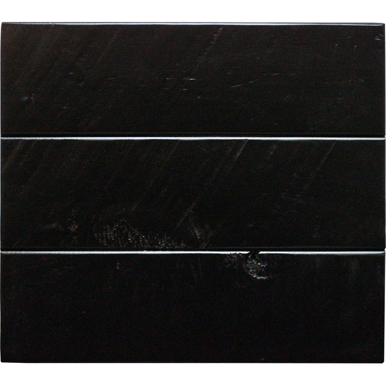 Rustic 68" Antique Black Solid Wood Media Console