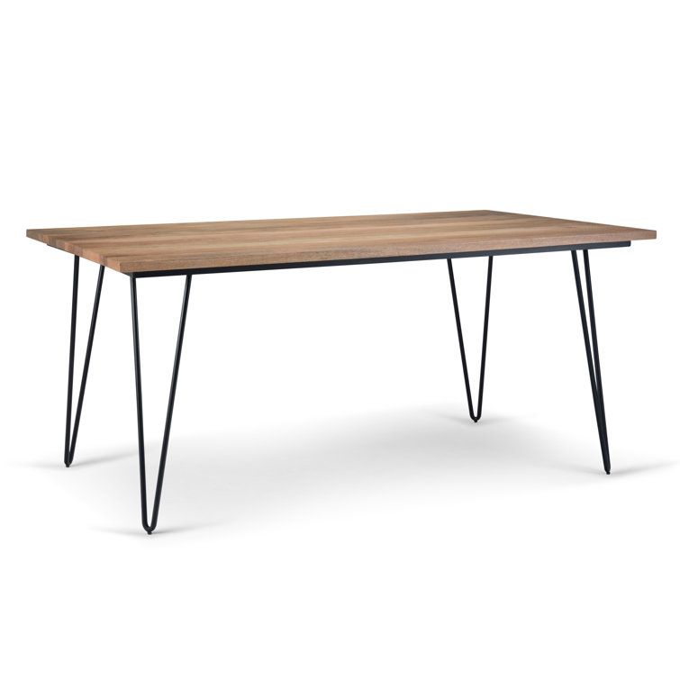 Larkin 7-Piece Black and Wood Industrial Dining Set