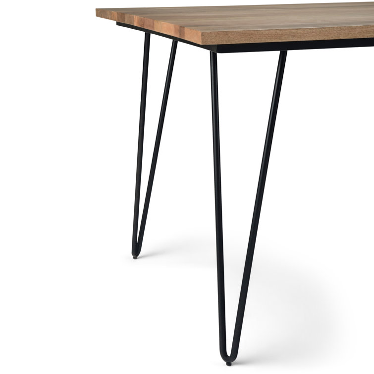 Larkin 7-Piece Black and Wood Industrial Dining Set