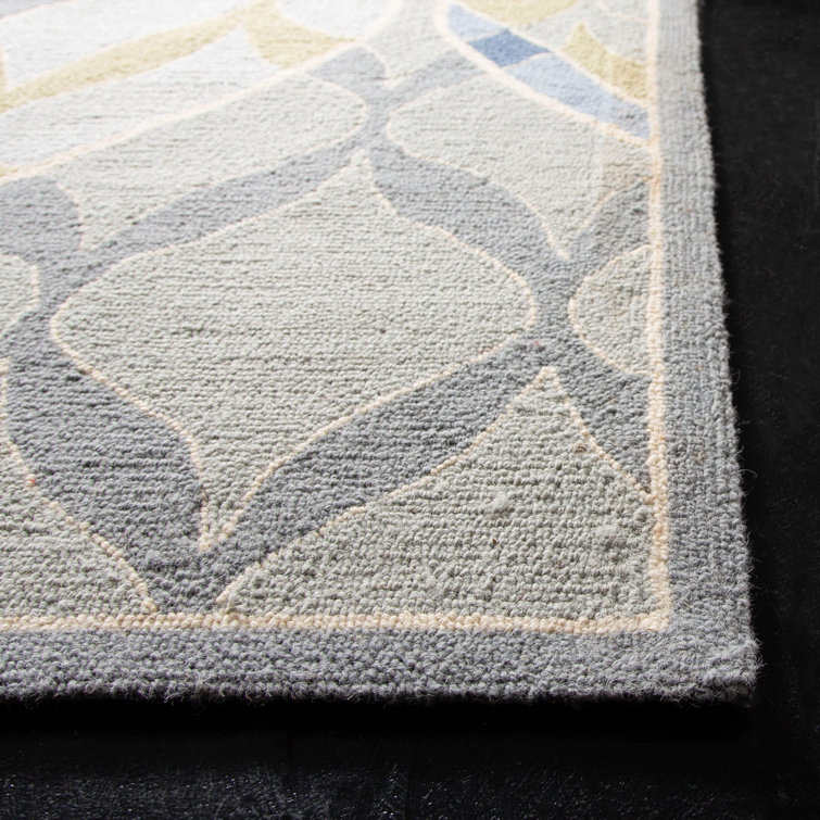 Chelsea Blue and Gold Hand Hooked Wool Rug
