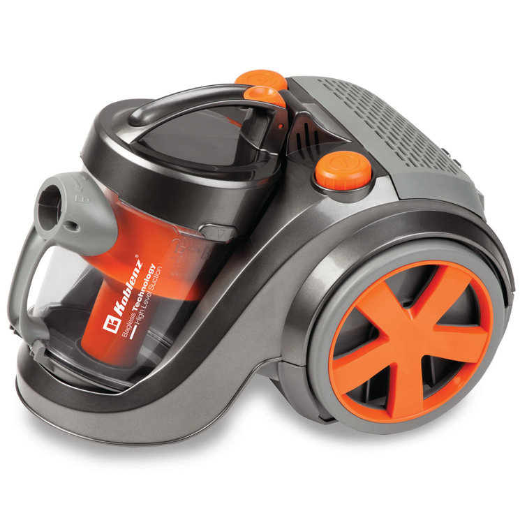 Koblenz Orange and Gray Bagless Canister Vacuum Cleaner