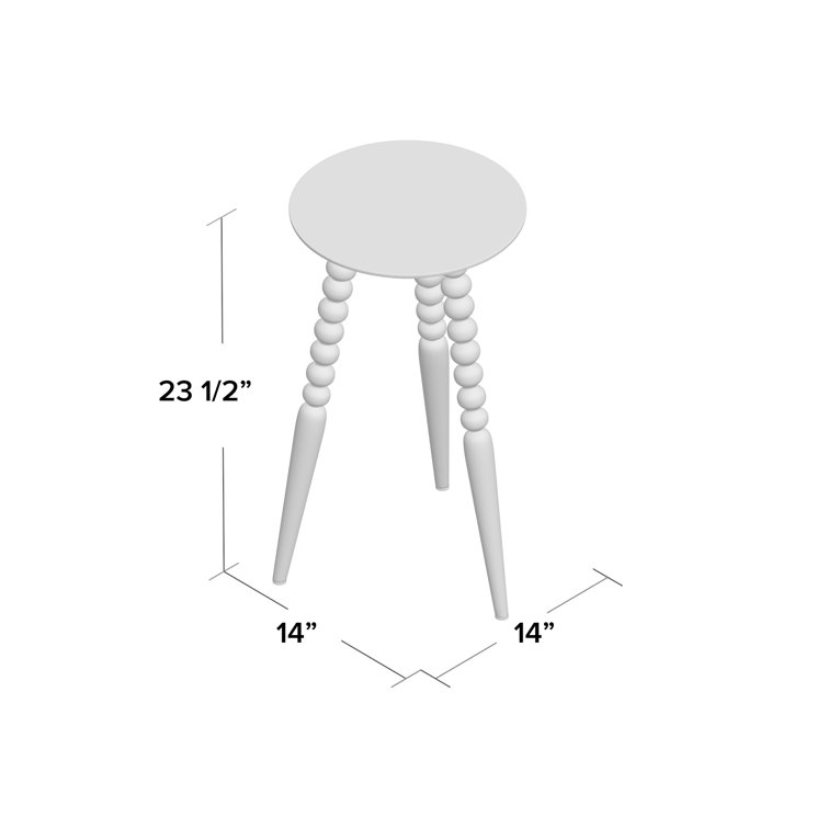 Warm Natural Wood Round Accent Table with Sculpted Legs