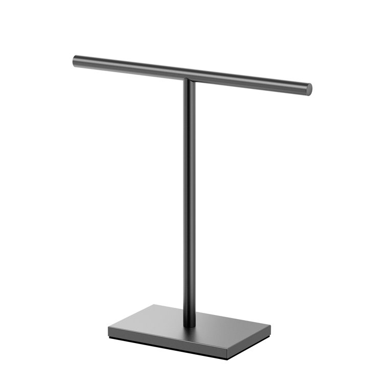 Matte Black Freestanding Countertop Hand Towel Holder with Weighted Base