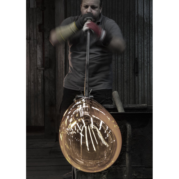 Small Black Glass LED Pendant Light