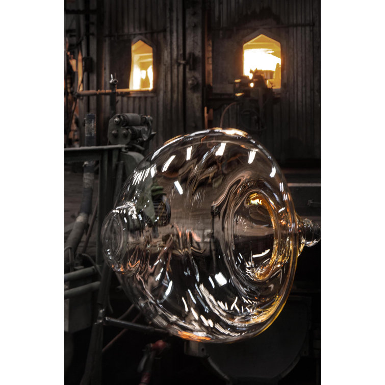 Small Black Glass LED Pendant Light