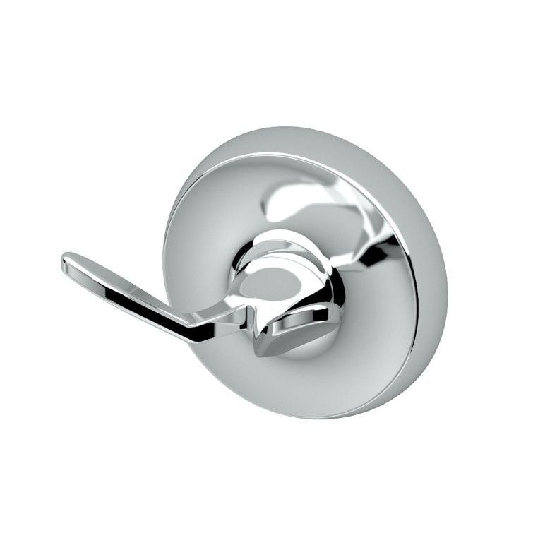 Chrome Solid Brass Twin Prong Robe Hook