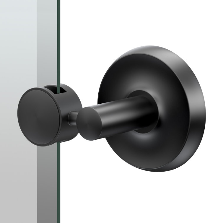 24" x 24.5" Matte Black Frameless Rectangular Vanity Mirror