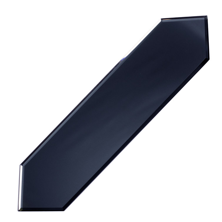 Graphite Blue Mirrored Glass Subway Wall Tile 3" x 12"