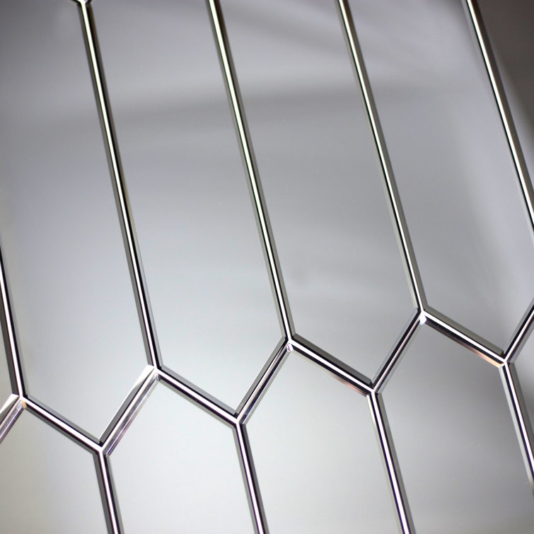 3'' x 12'' Clear Glass Diamond Mosaic Wall Tile