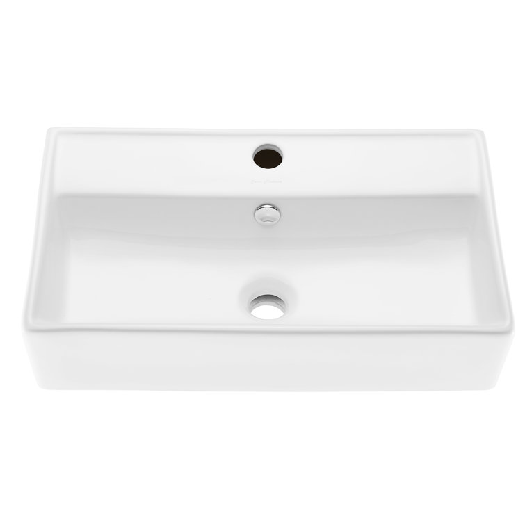 Claire 22" White Ceramic Wall-Mount Bathroom Sink