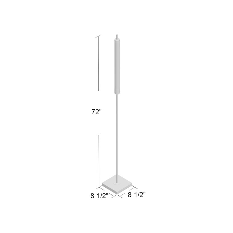 Piper 72'' Matte Black and Antique Brass LED Floor Lamp