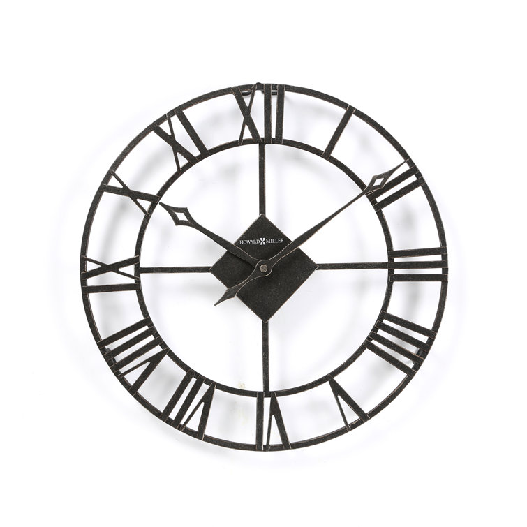 Howard Miller 14-Inch Noir Wrought Iron Round Wall Clock
