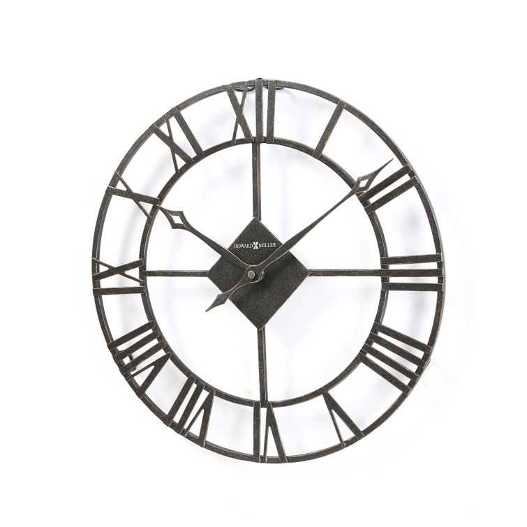 Howard Miller 14-Inch Noir Wrought Iron Round Wall Clock