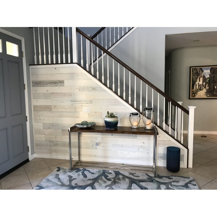 Coastal White Reclaimed Wood Peel & Stick Wall Planks