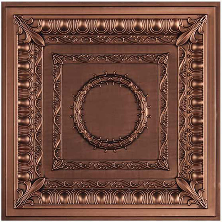 Antique Bronze 2x2 Faux Tin Vinyl Ceiling Tile