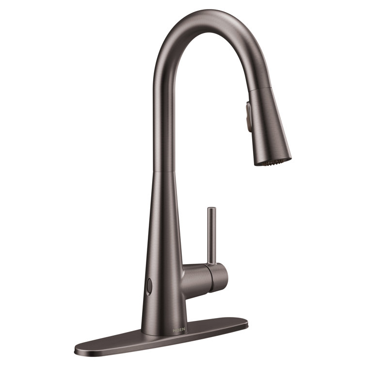 Modern Stainless Steel Pull-Down Kitchen Faucet with MotionSense Wave