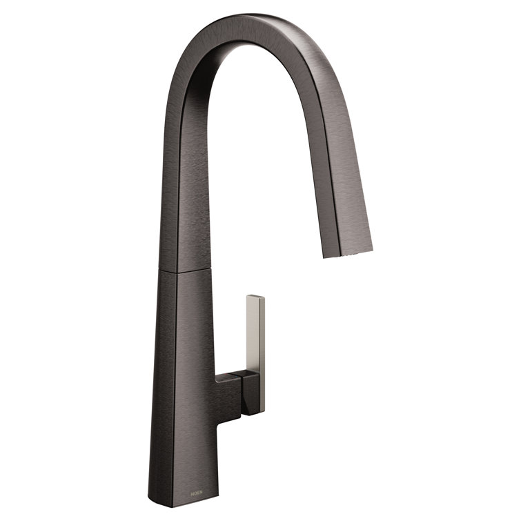 Stainless Steel Transitional Kitchen Faucet with Pull-out Spray