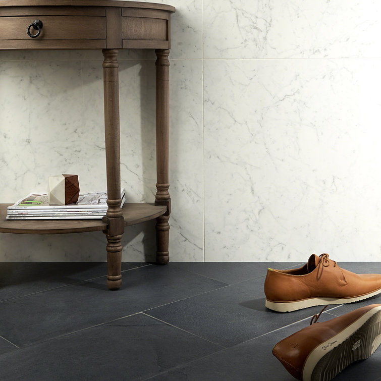 Copley Black 12" x 24" Matte Porcelain Stone Look Tile