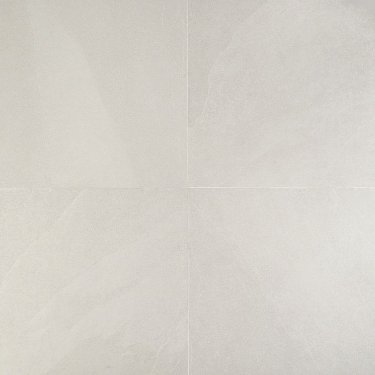 Belmont Large White Matte Porcelain Stone Look Tile