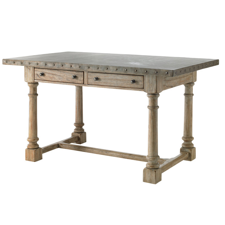 Driftwood Brown Rectangular Counter Height Dining Table