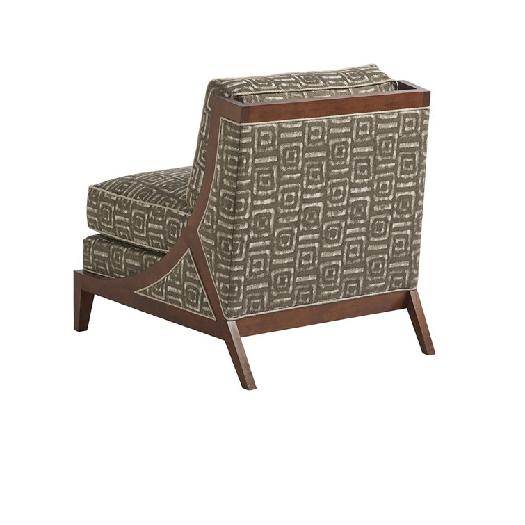 Masami Brown Polyester Blend Pillow Back Side Chair