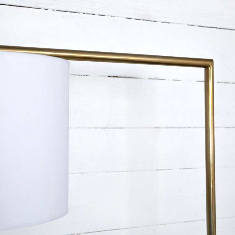 Edison 61'' Adjustable Gold/White Marble Task Floor Lamp