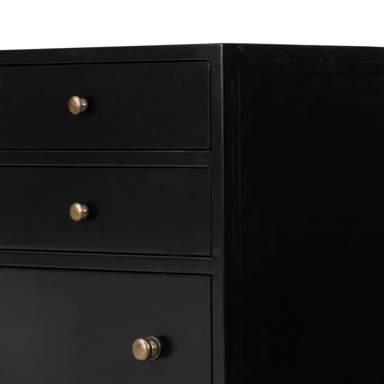 Belmont Industrial Black Iron 8-Drawer Tall Dresser