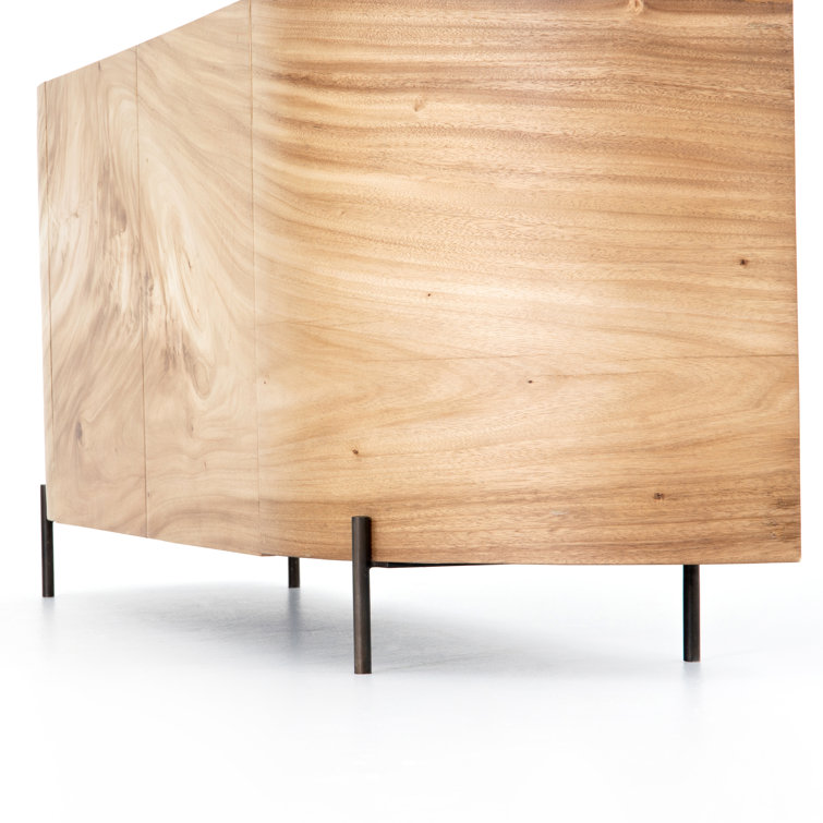 Lunas 77'' Gold Guanacaste Modern Sideboard