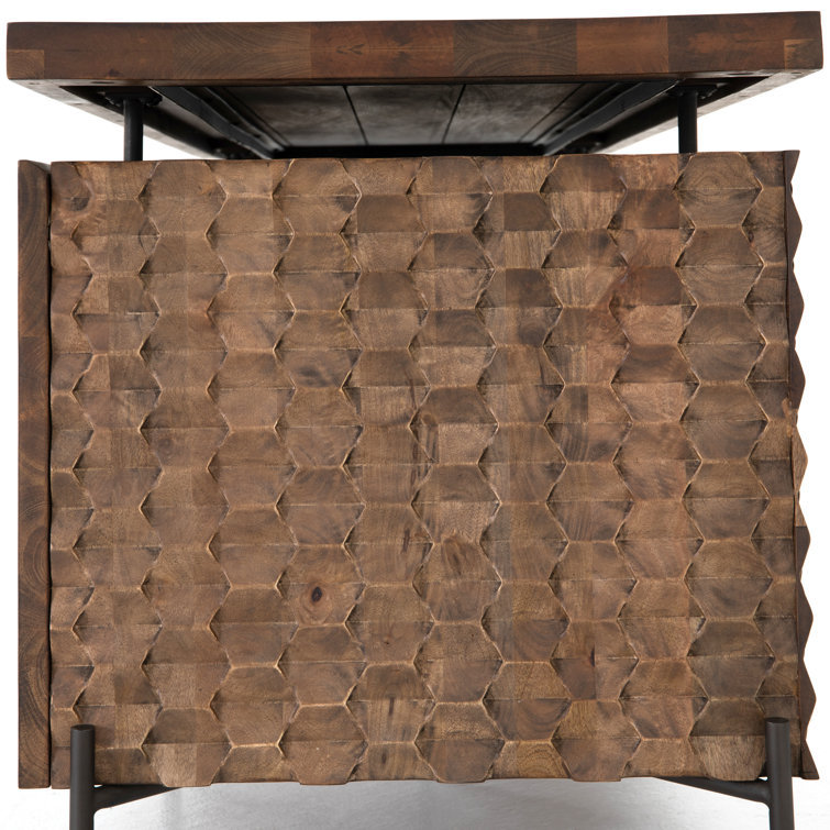 Antique Brown Mango Wood Home Office Desk